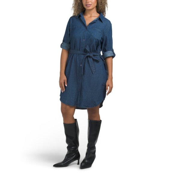 DASH Medium Wash Dash-o Cell Mini Dress - Picture 1 of 2